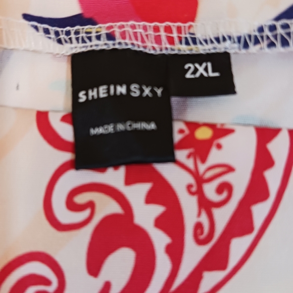 Skirt with fringes ties on the side cover-up bathingsuit 2x tropical colors - Picture 2 of 3